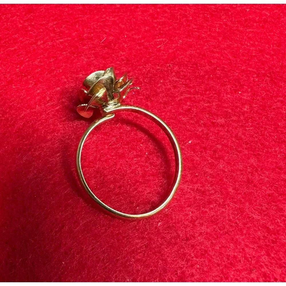 Vintage Ring Lot 2 Adjustable Gold Tone Statement Cocktail Rings